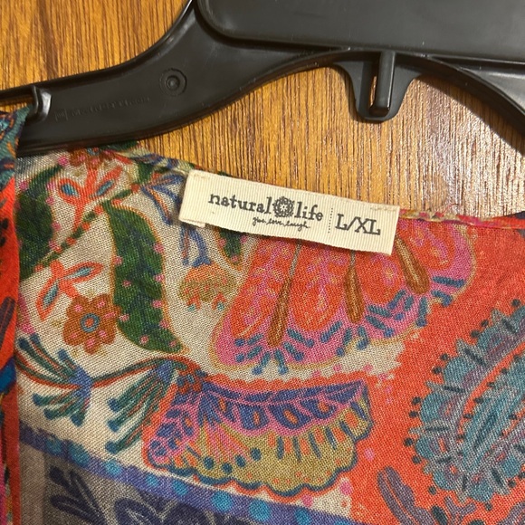 Natural Life Multicolor Bohemian Kimono - Picture 3 of 3